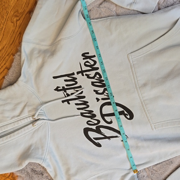 Beautiful Disaster Light Blue Hoodie, Women's Medium, Great Condition - Picture 2 of 9